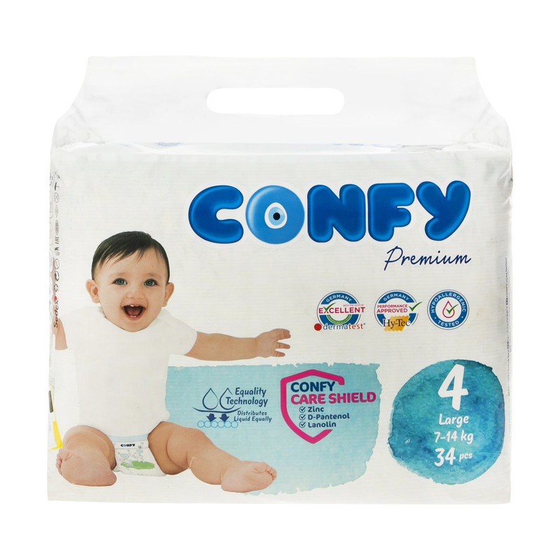 پوشک کانفی سایز 4 سازگار با پوست نوزاد