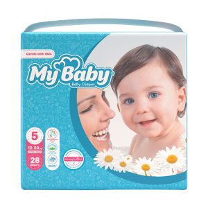پوشک مای بیبی سایز 5 – بسته ۶۸ عددی Maxi با فناوری Super Dry و جذب ۱۲ ساعته برای کودک ۱۱-۲۵