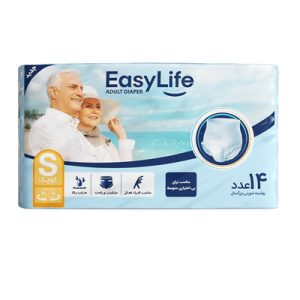 پوشک ایزی لایف ایرانی شورتی کوچک – بسته ۱۶ عددی با جذب سریع و لایه تنفسی برای دور کمر ۷۰-۱۰۰ سانتی‌متر